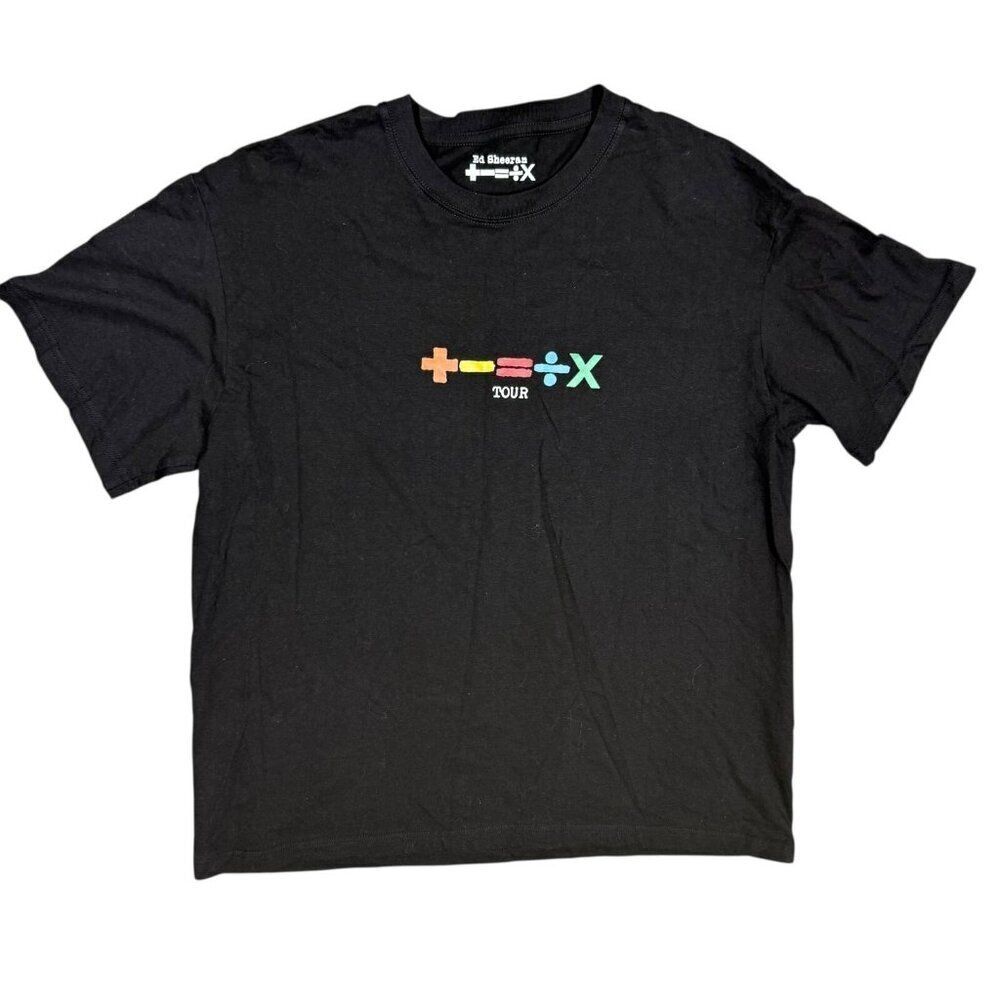 Ed Sheeran Plus/Minus/Equals/Divides/Multiply Tour TShirt Black XL